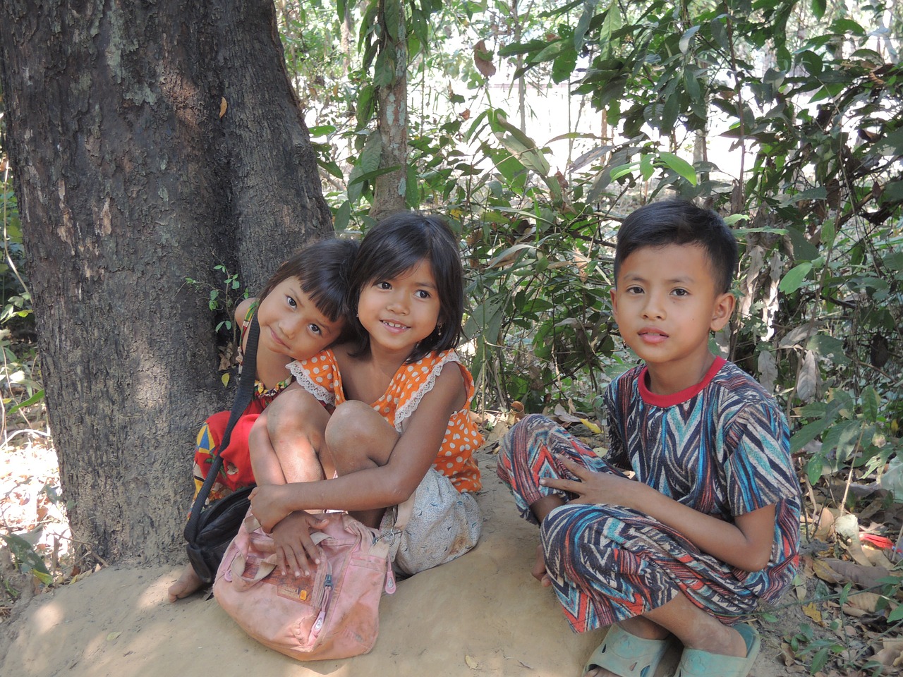 cambodia kids brothers free photo