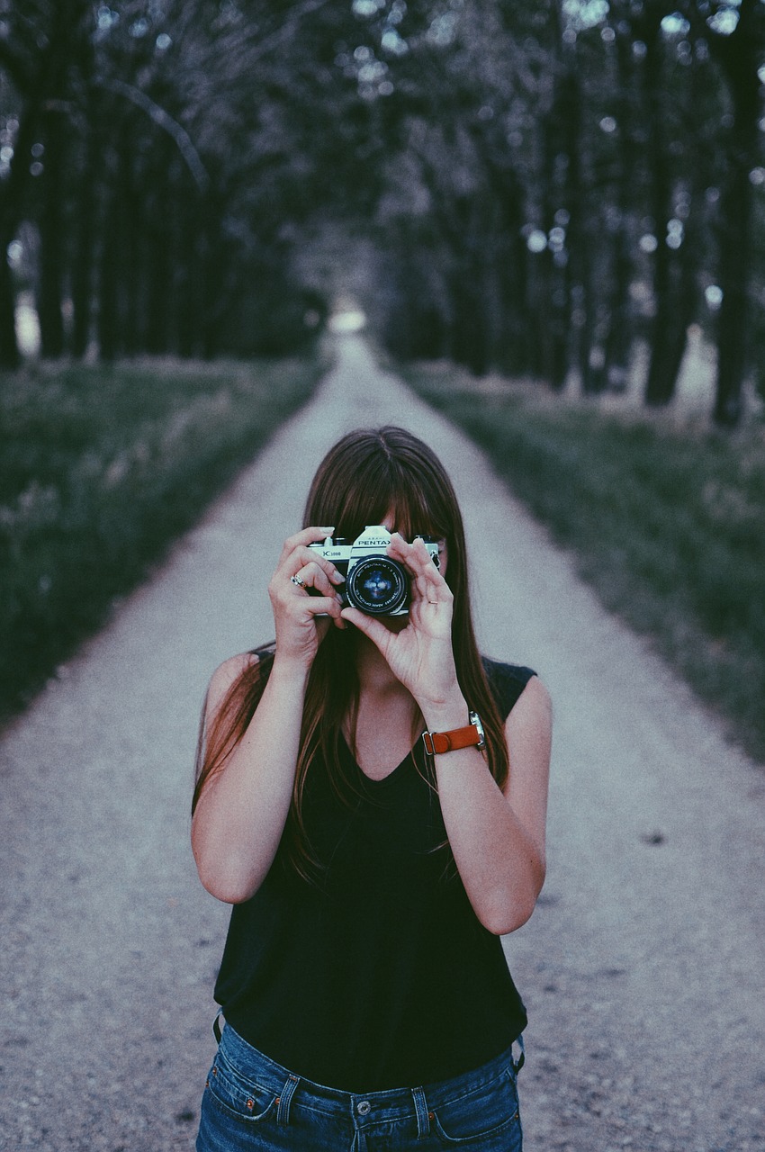 camera grass outdoors free photo