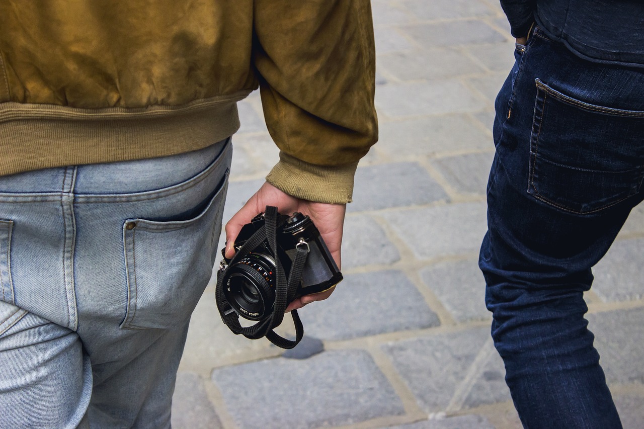 camera jeans jacket free photo