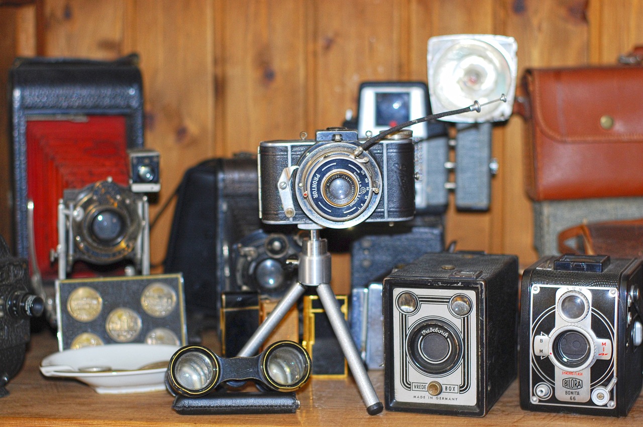 cameras antiques composition free photo