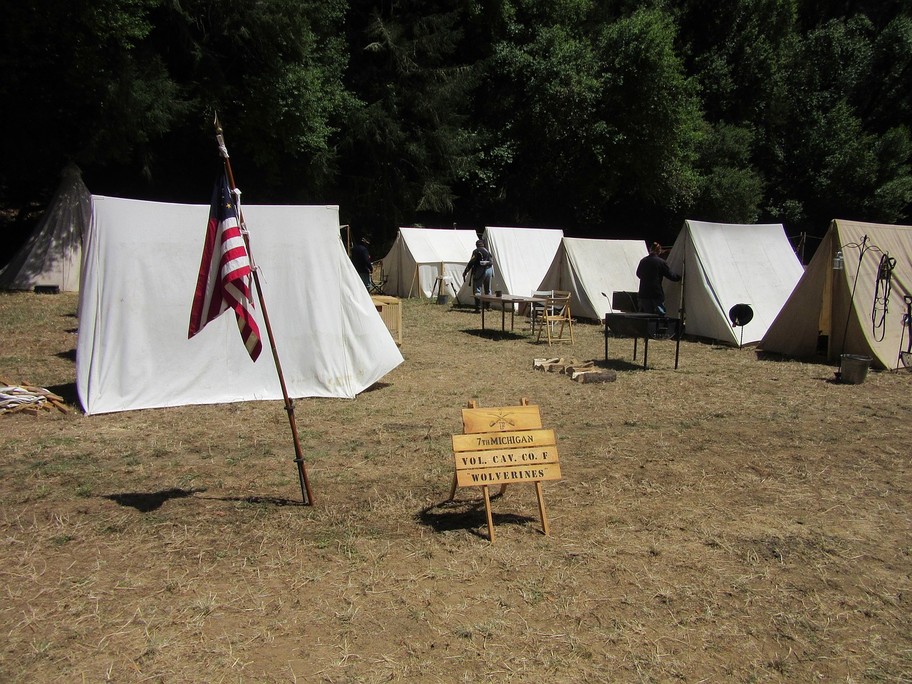 camp civil war flag free photo
