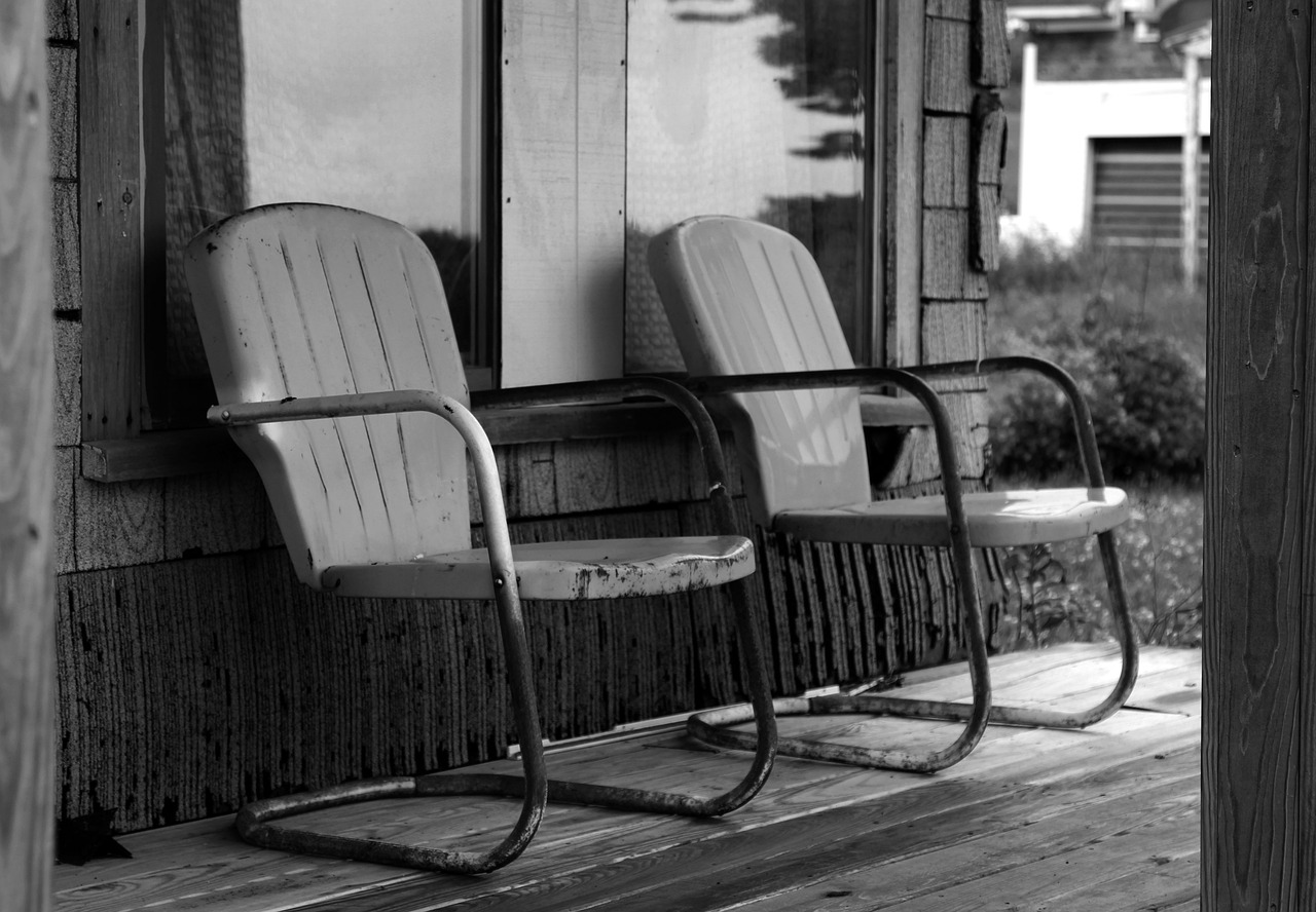 camp chairs  pouch  black and white free photo
