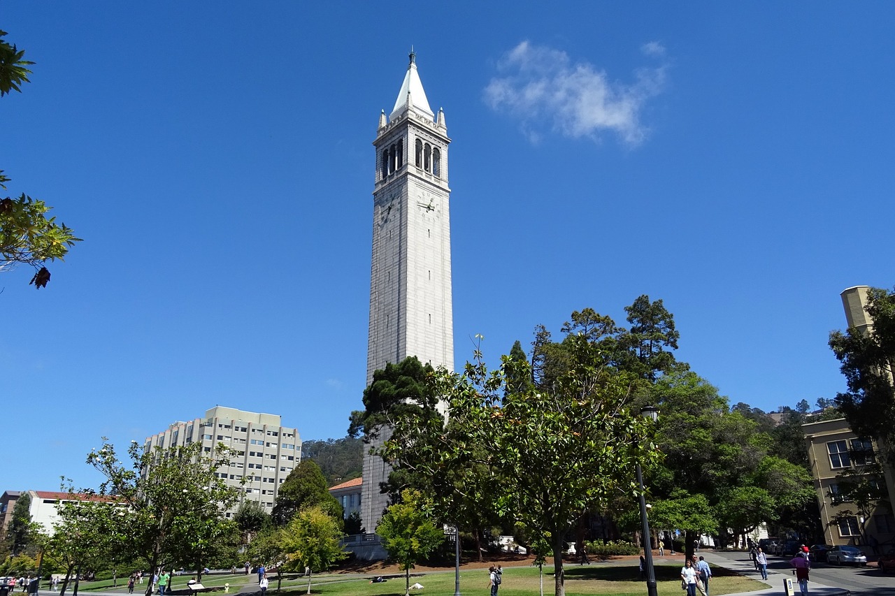 campanile sather tower university free photo