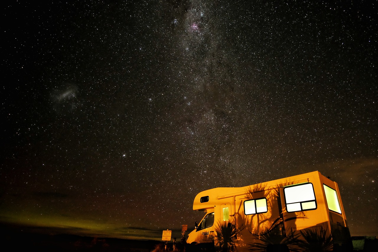 camper camping constellation free photo