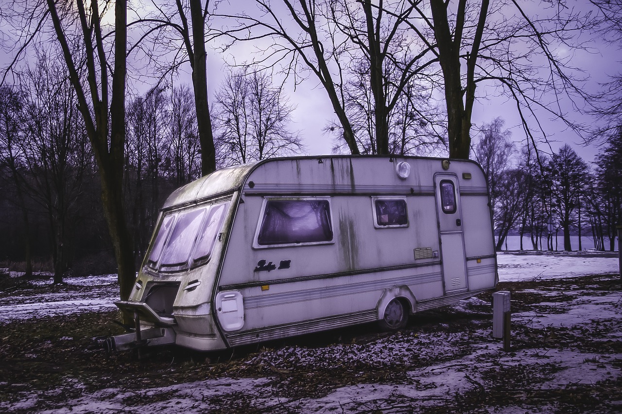 camper trailer old free photo