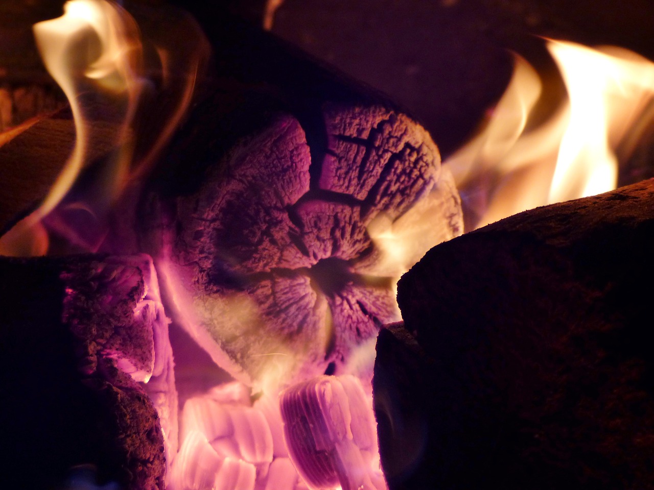 campfire embers heat free photo