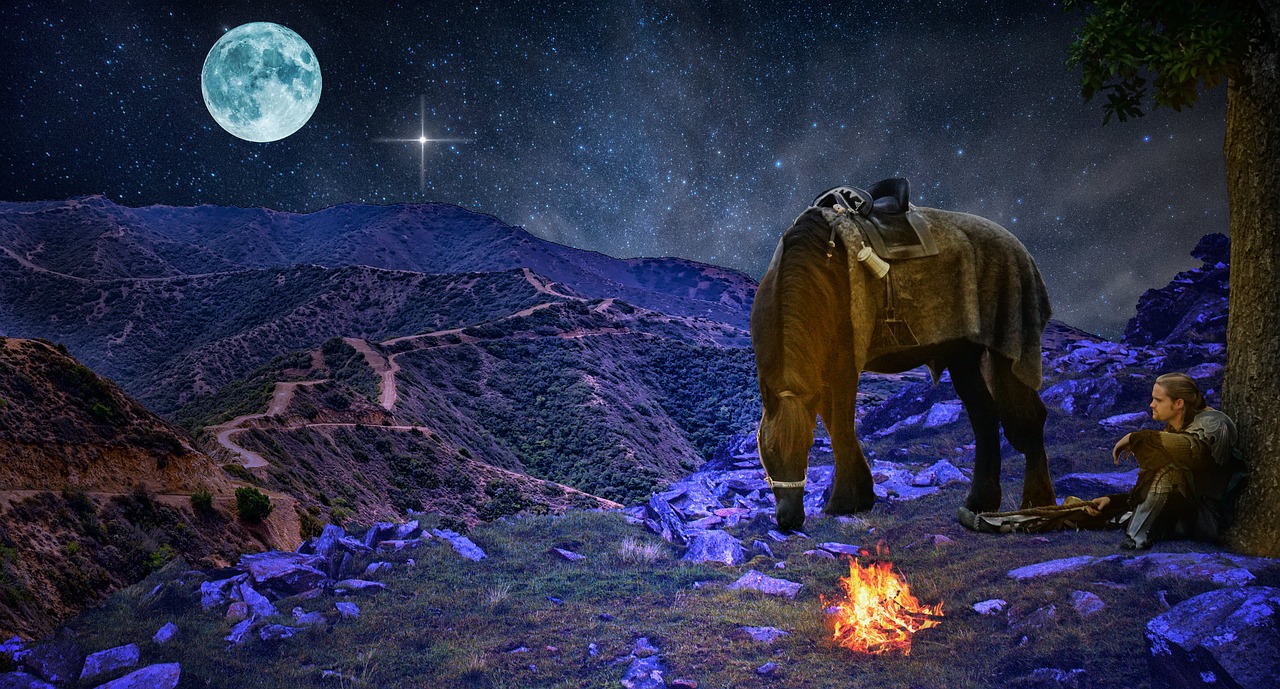 campfire  photomontage  composing free photo