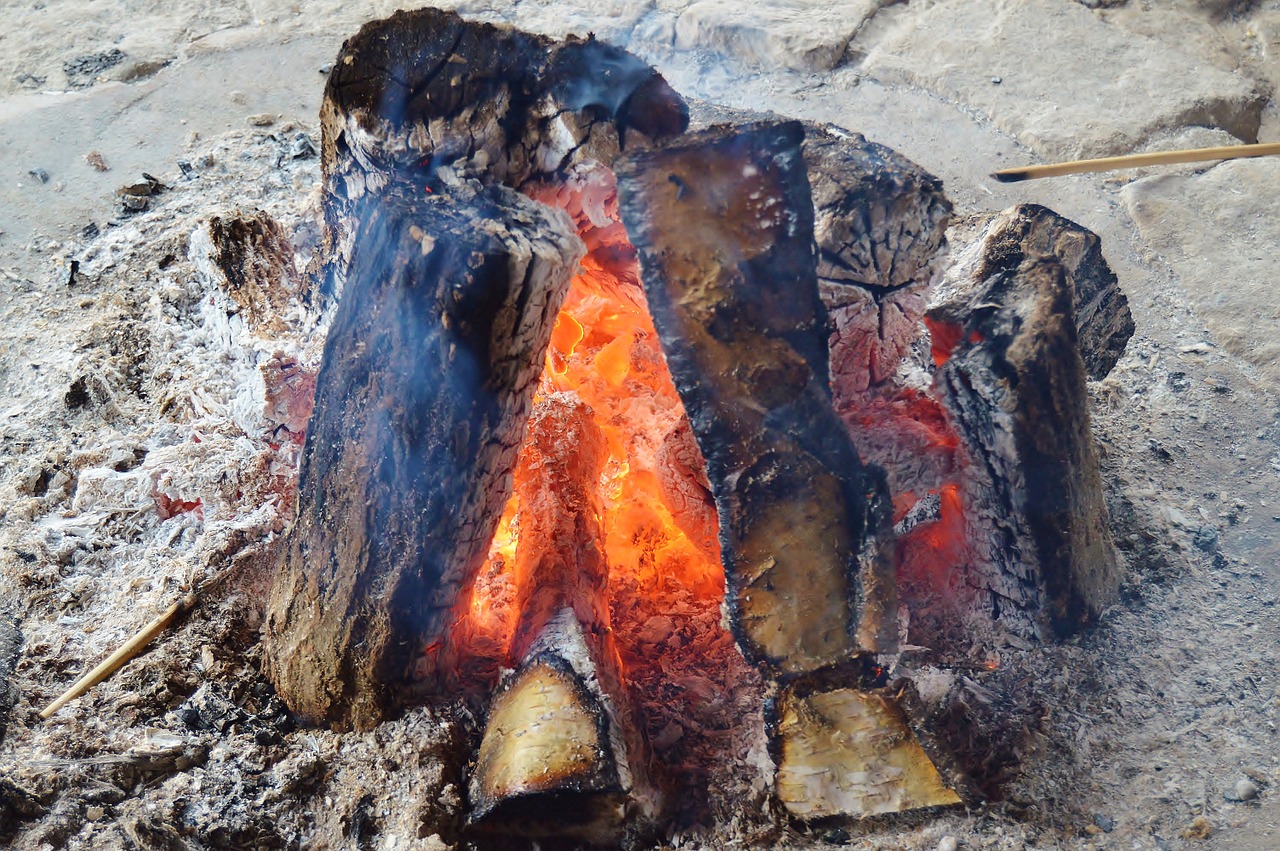 campfire combs thread cutting burn free photo