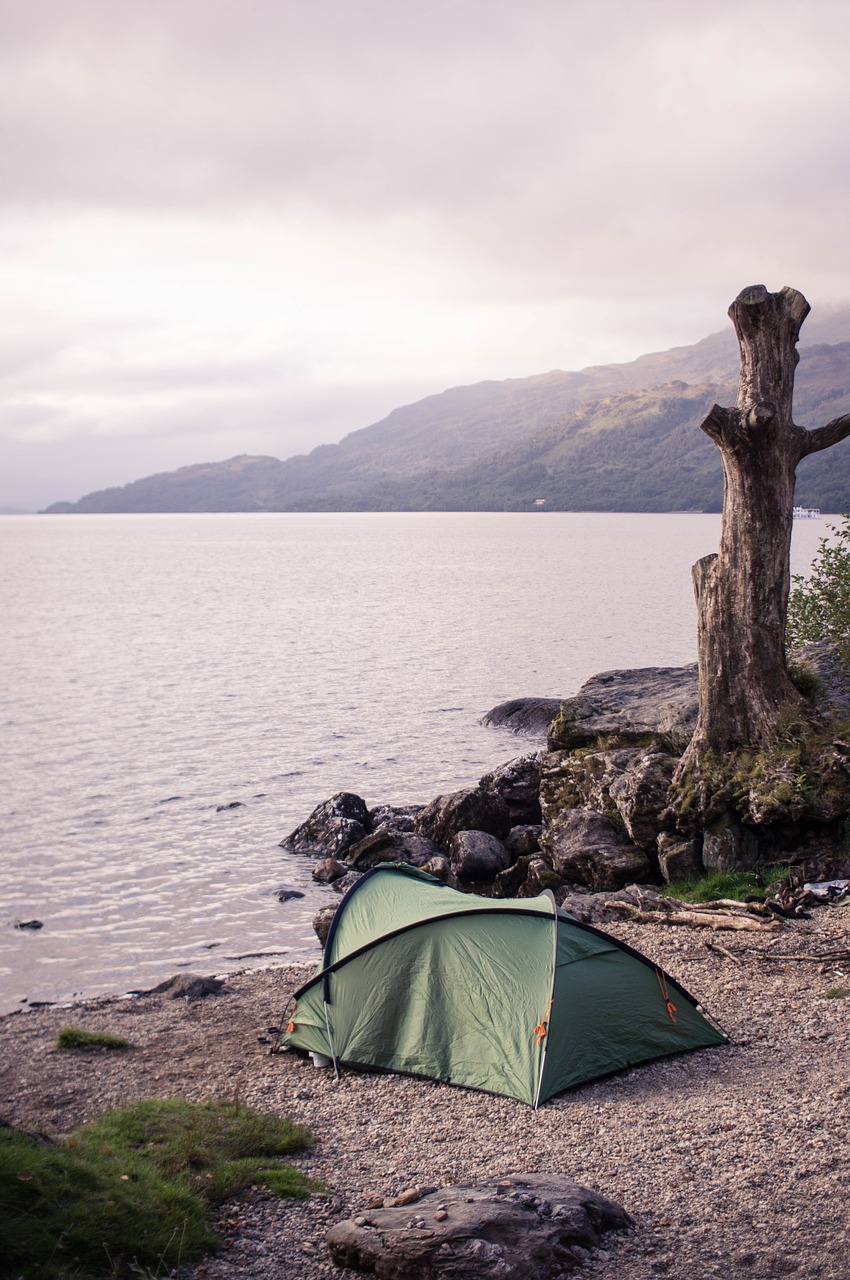 camping scotland lake free photo