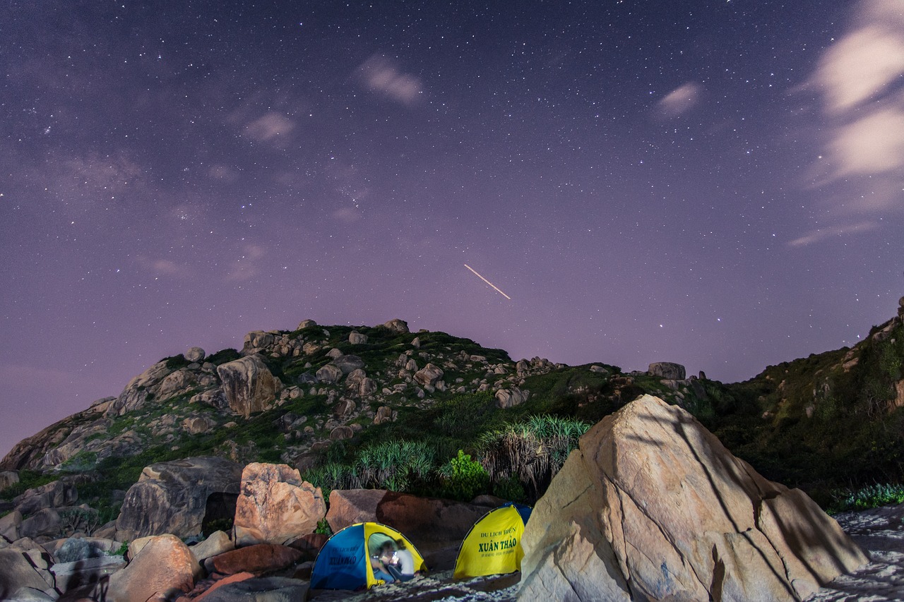 camping beach holiday free photo