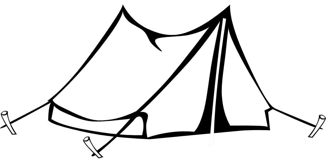 Download free photo of Camping,tent,drawing,isolated,campsite from
