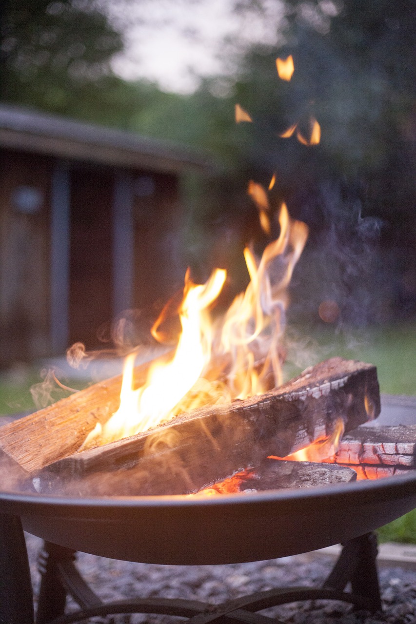 camping fire firepit free photo