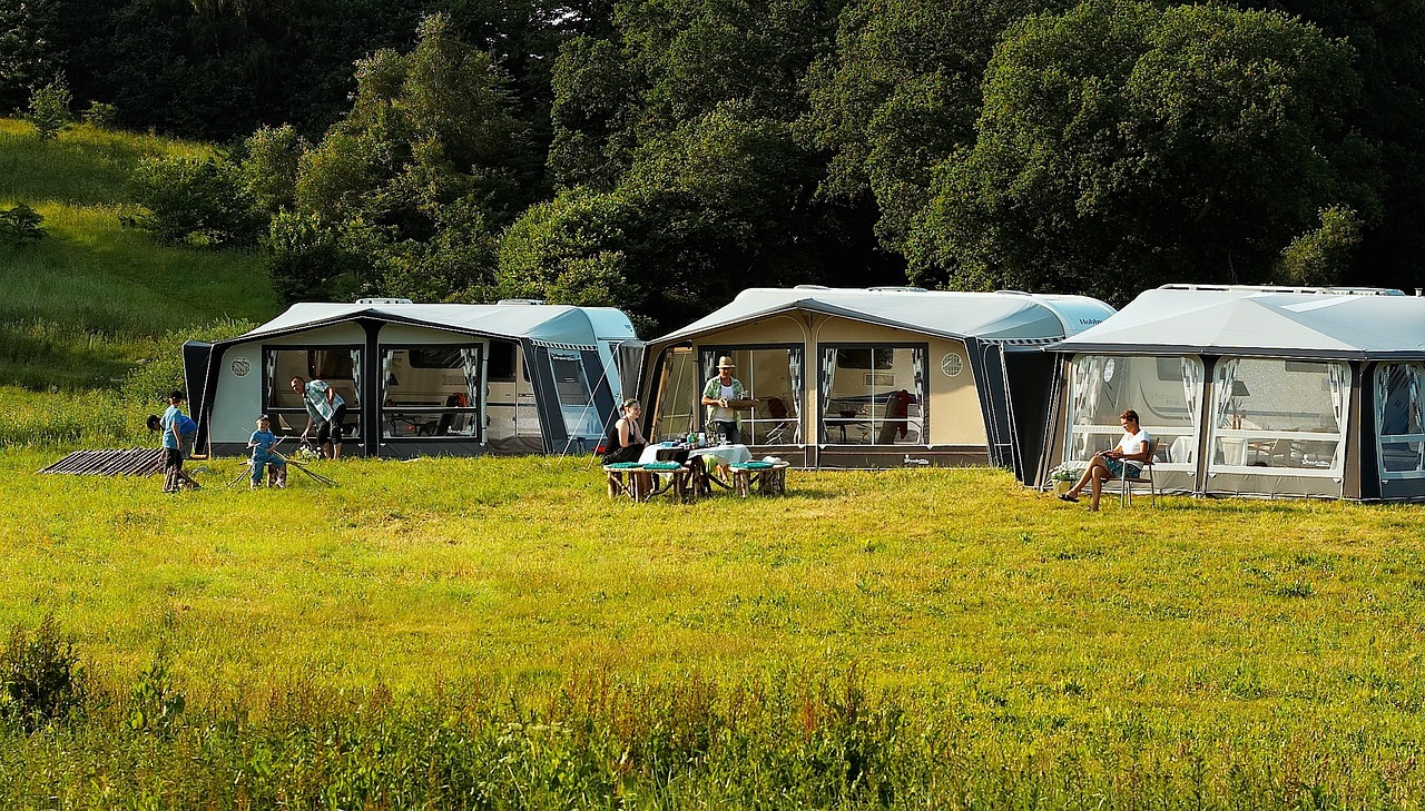 camping outdoor caravan free photo