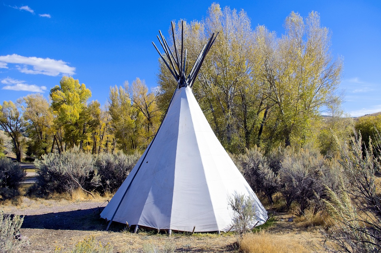 camping tipi at bannack  campground  tent free photo