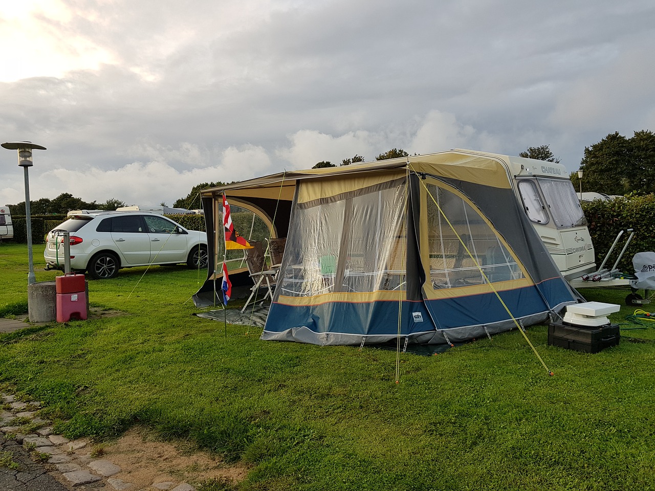 campsite caravan denmark free photo