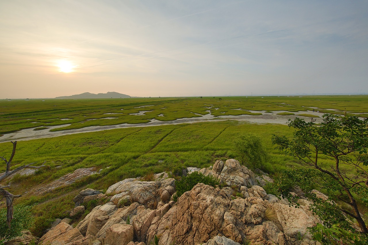 can island sunset songshan city free photo