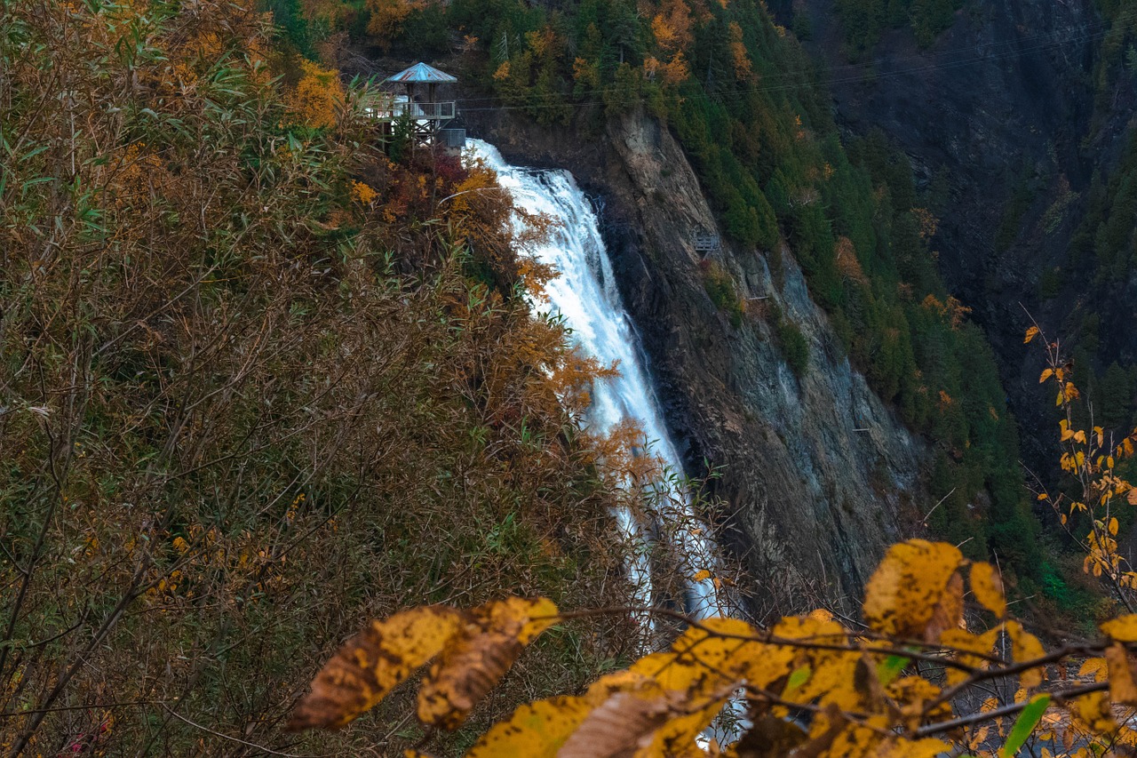 canada waterfall forest free photo