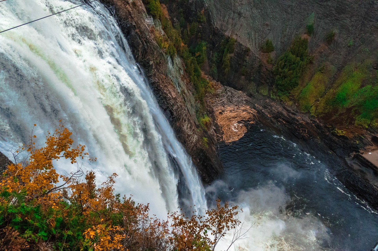 canada waterfall rock free photo