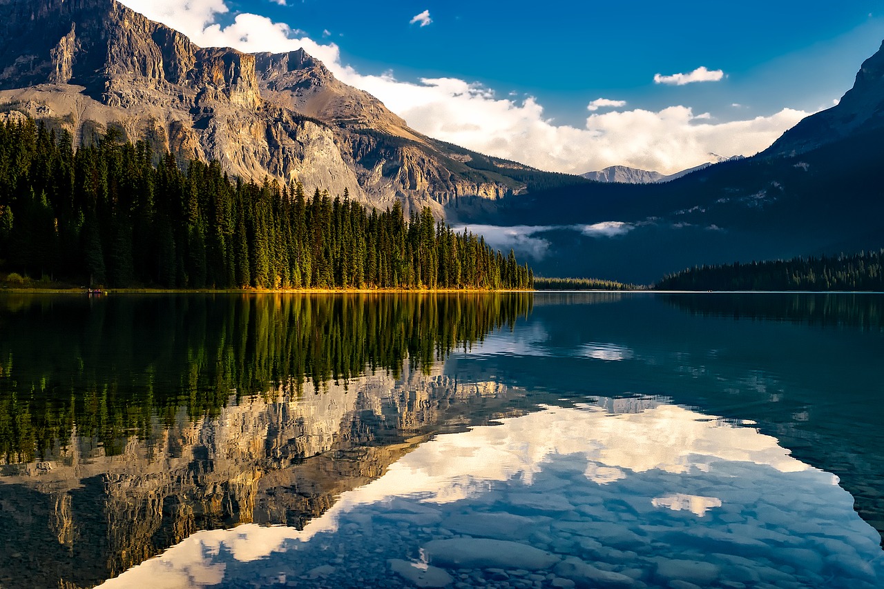 canada lake reflections free photo