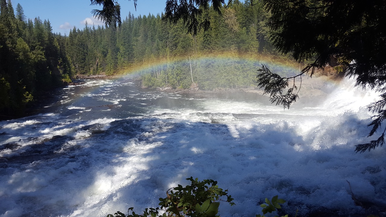 canada river rainbow free photo