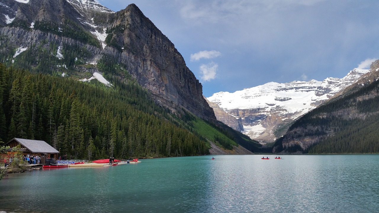 canada mountains lake free photo