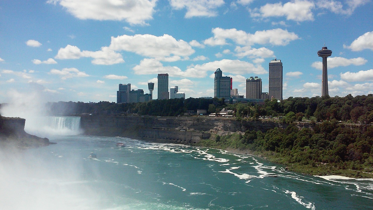 canada waterfall boarder free photo