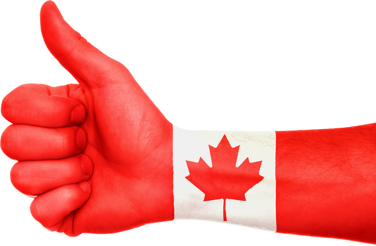 canada hand flag free photo