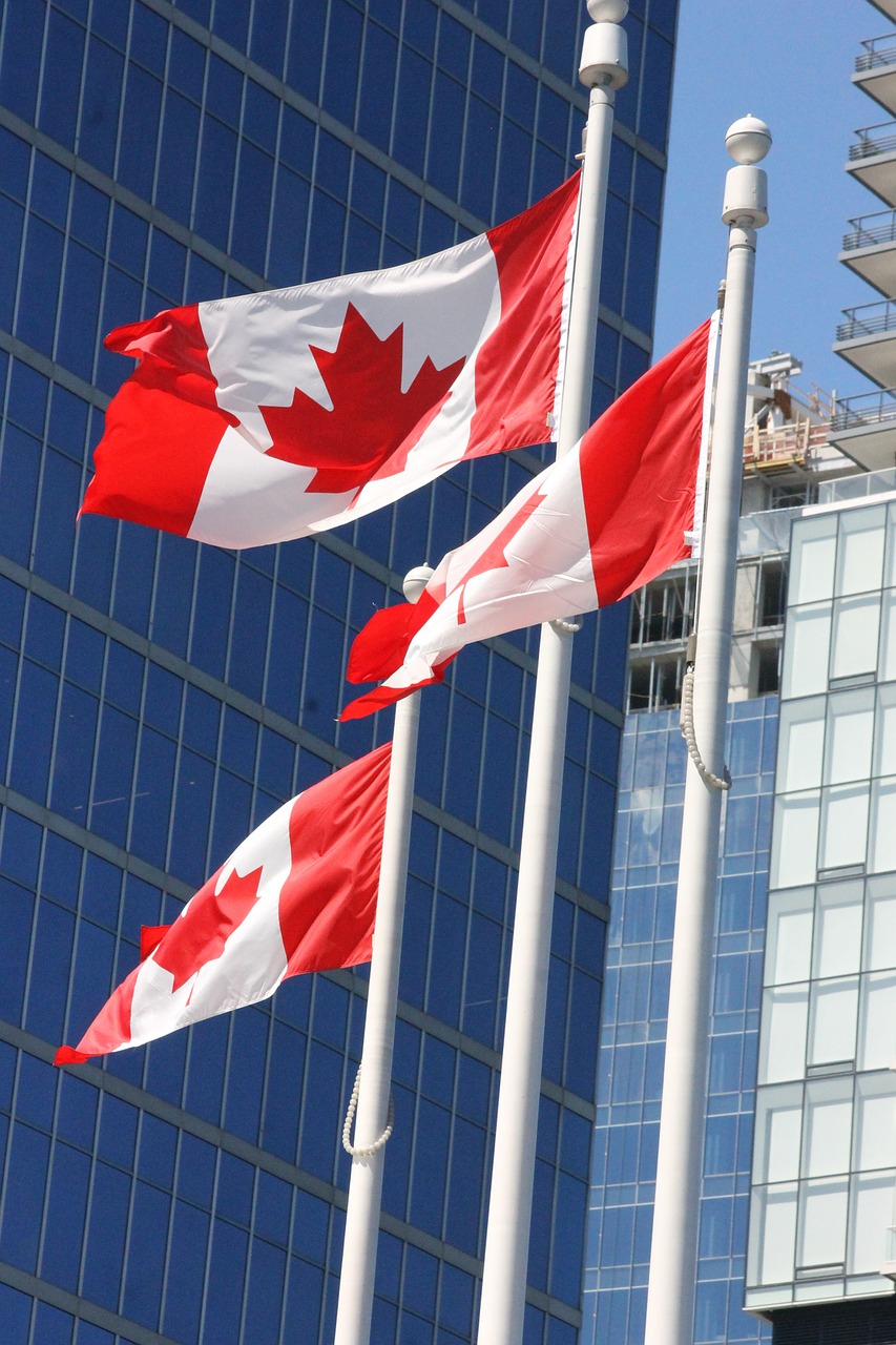 canada flags vancouver flags free photo