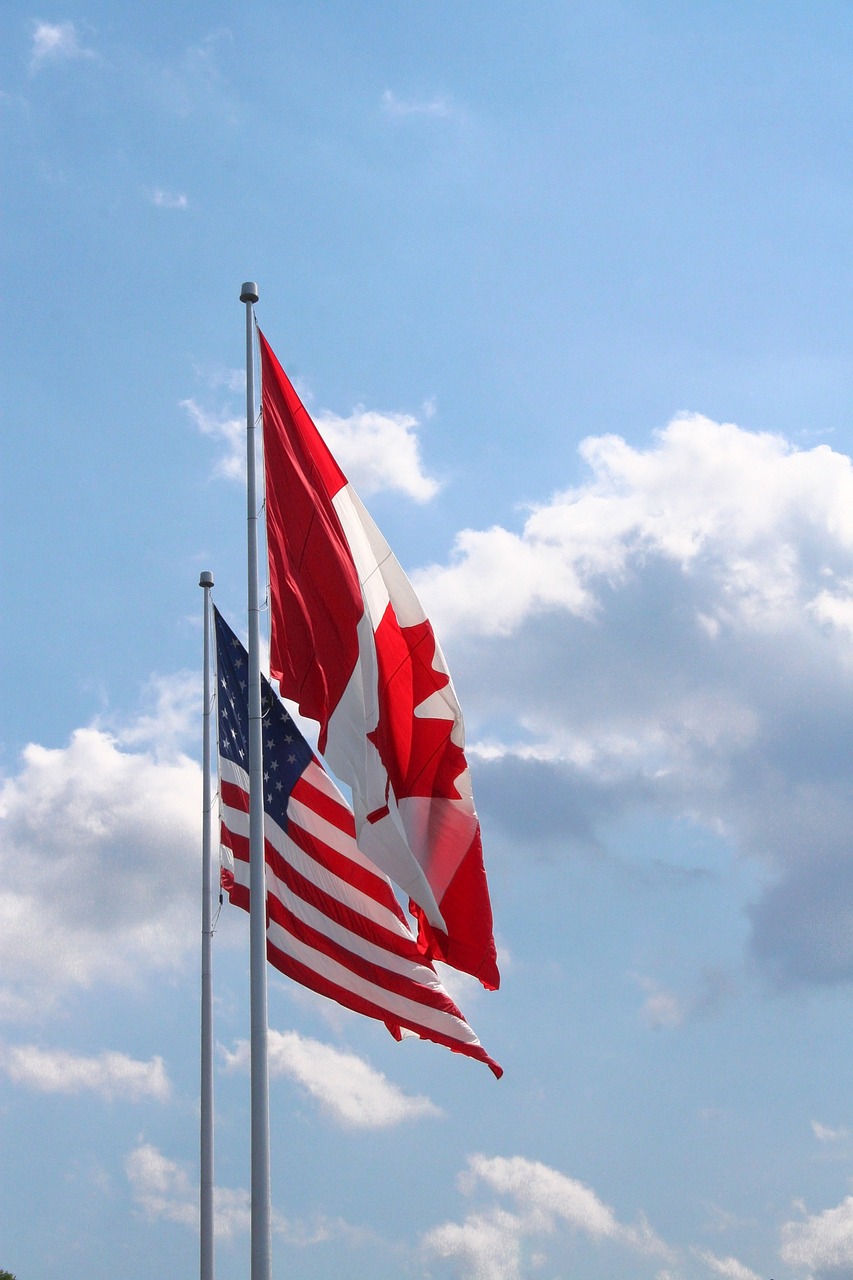 canadian flag usa free photo