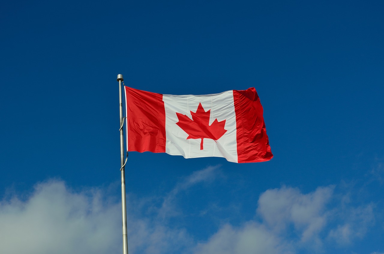 canadian flag canada maple free photo