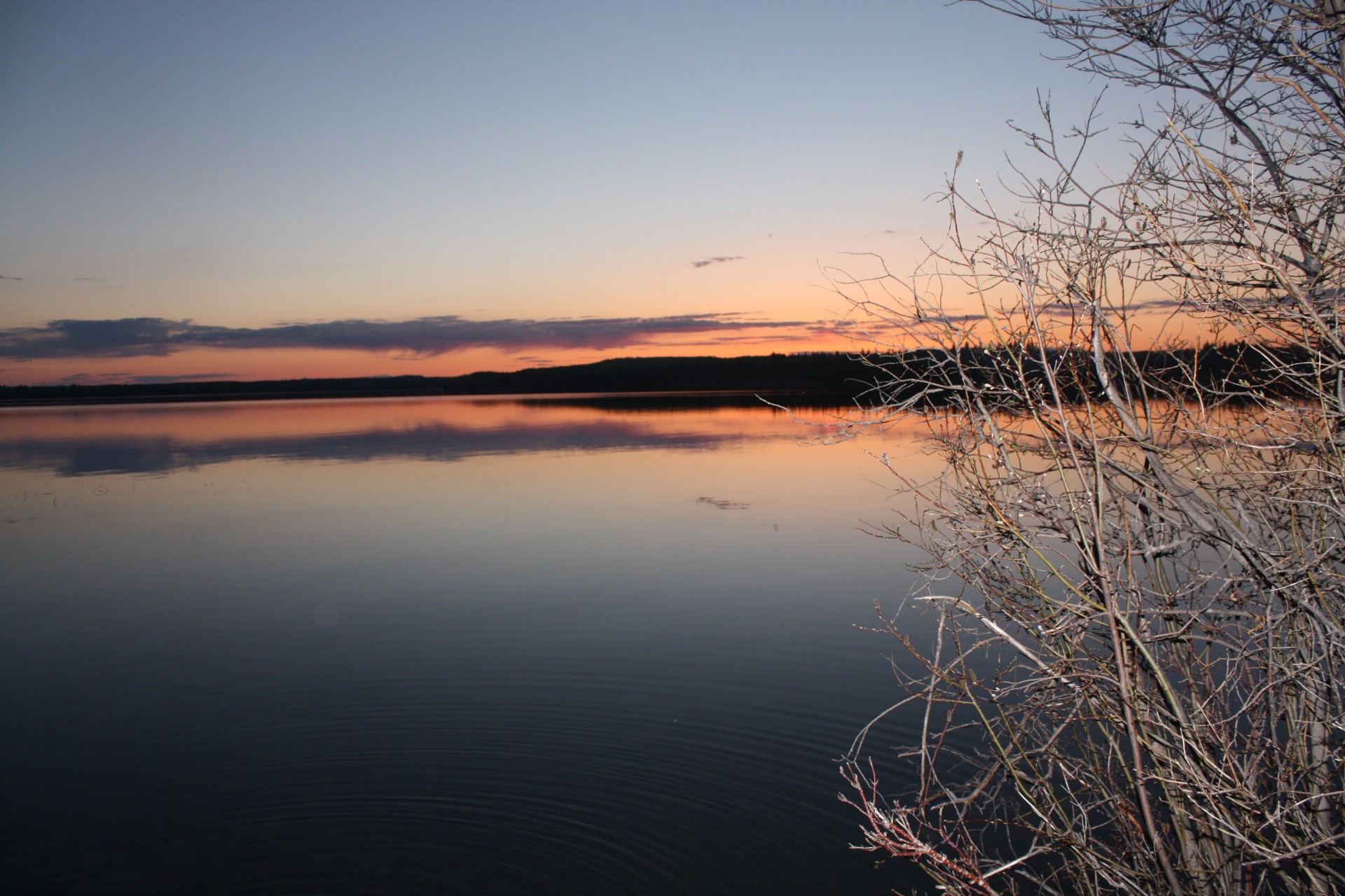 lake sunset canadian get away free photo