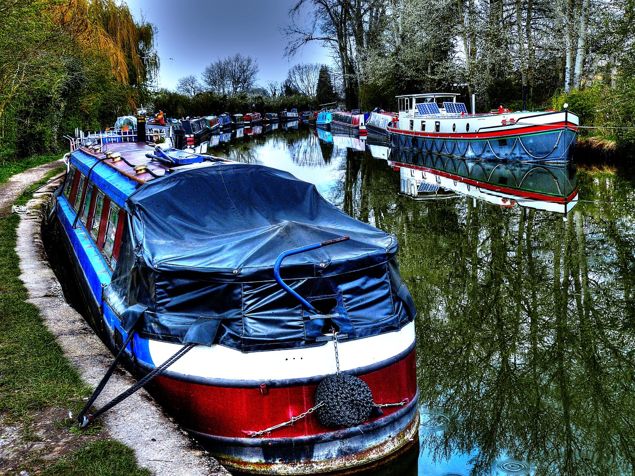 canal boat grand free photo