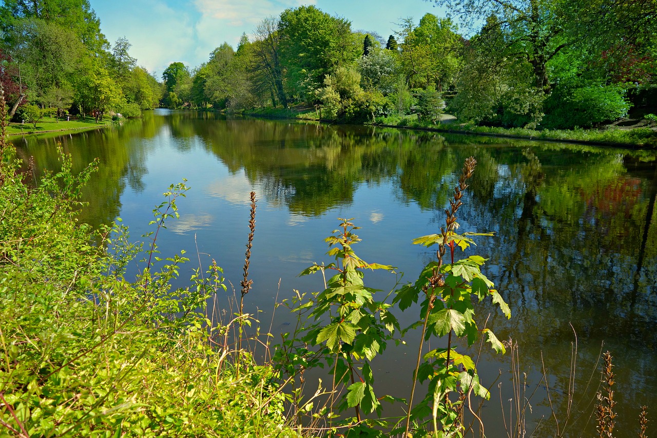 canal  waterway  reflection free photo