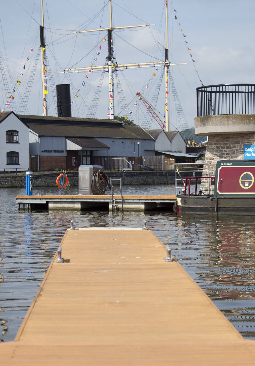 canal boat river water free photo