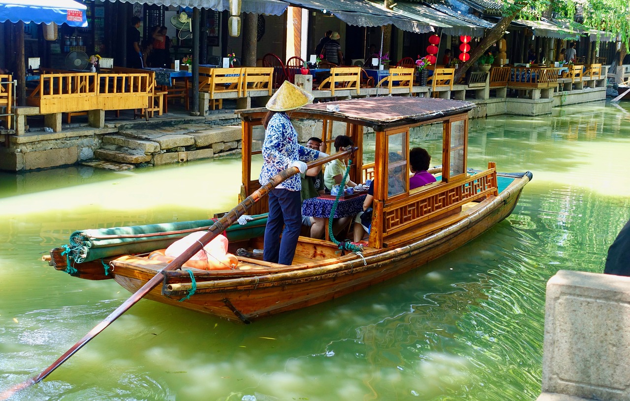 canal boat  china  canal free photo