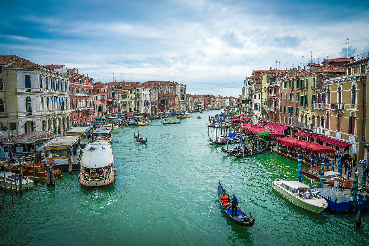 canal grande venice waterfront free photo