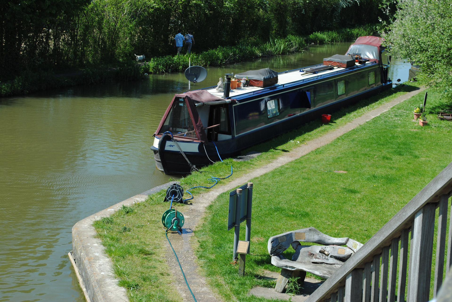 canal barge path free photo