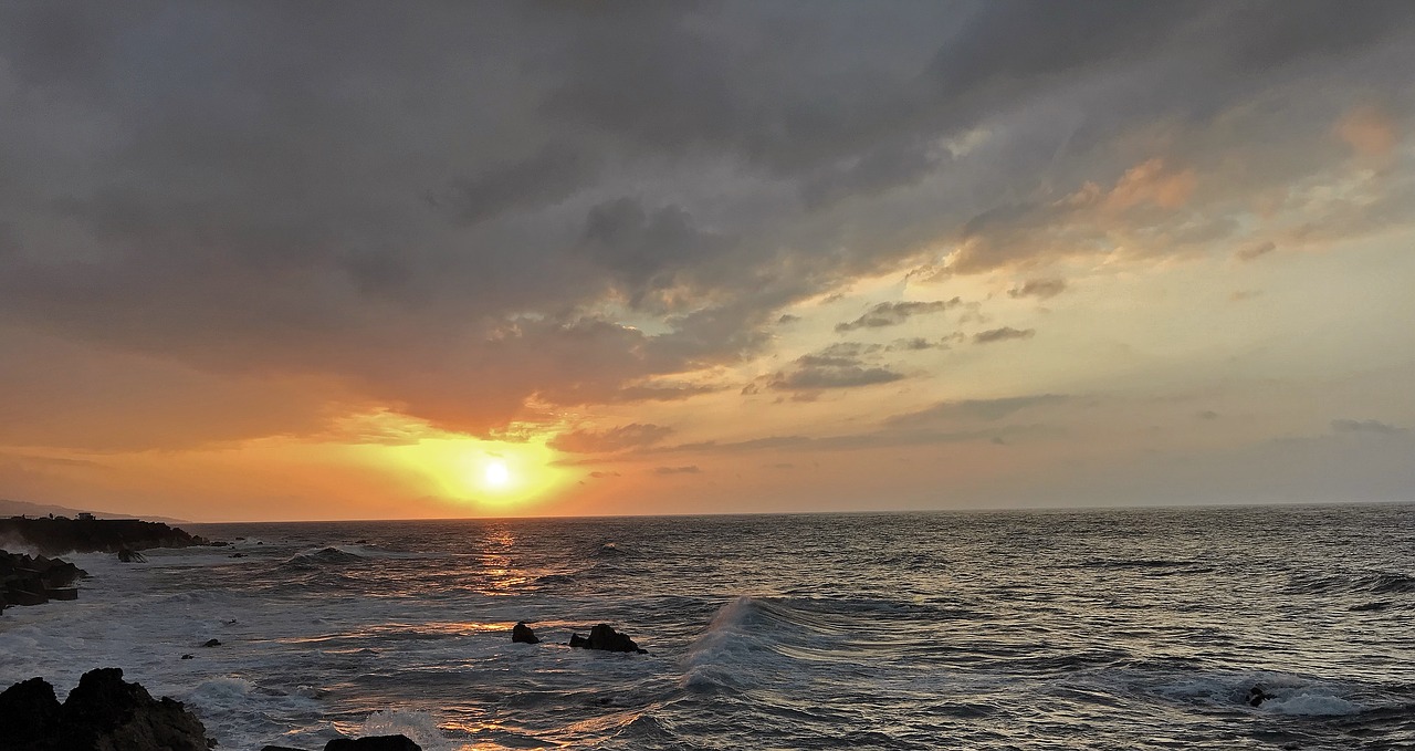 canary islands  sunset  tenerife free photo