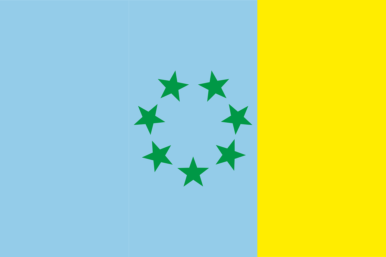 canary islands flag vexillology free photo