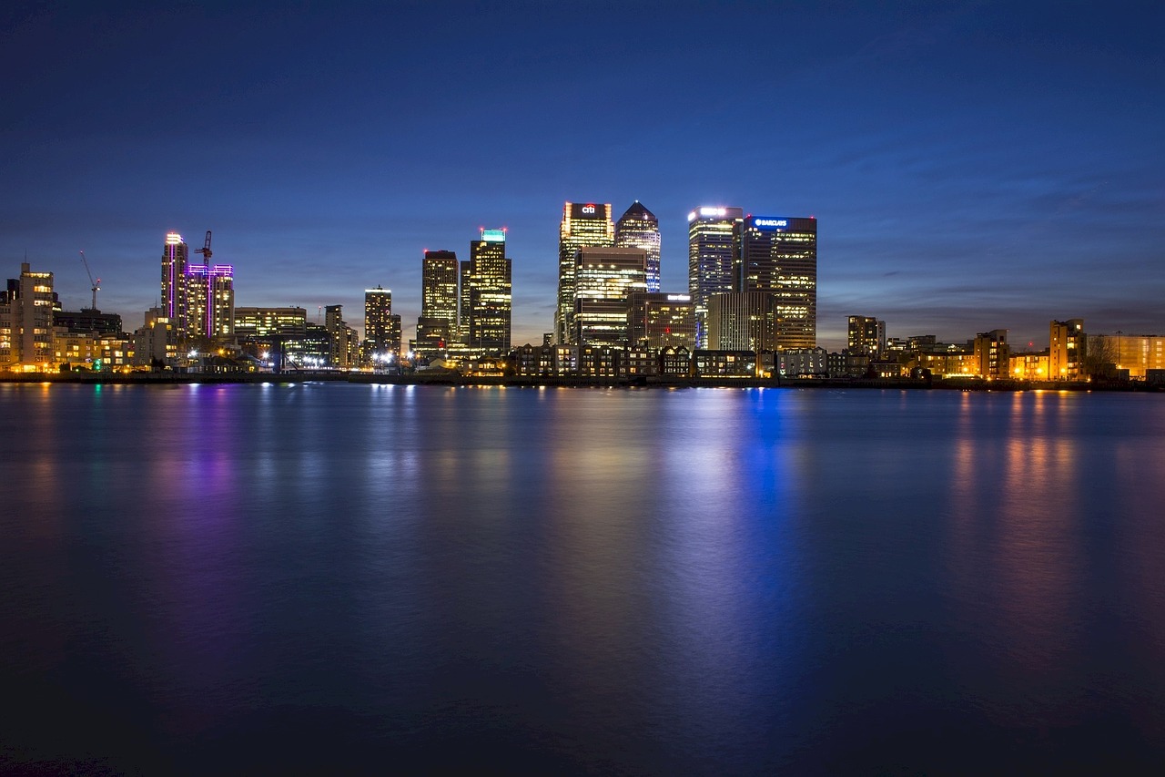 canary wharf business district london free photo