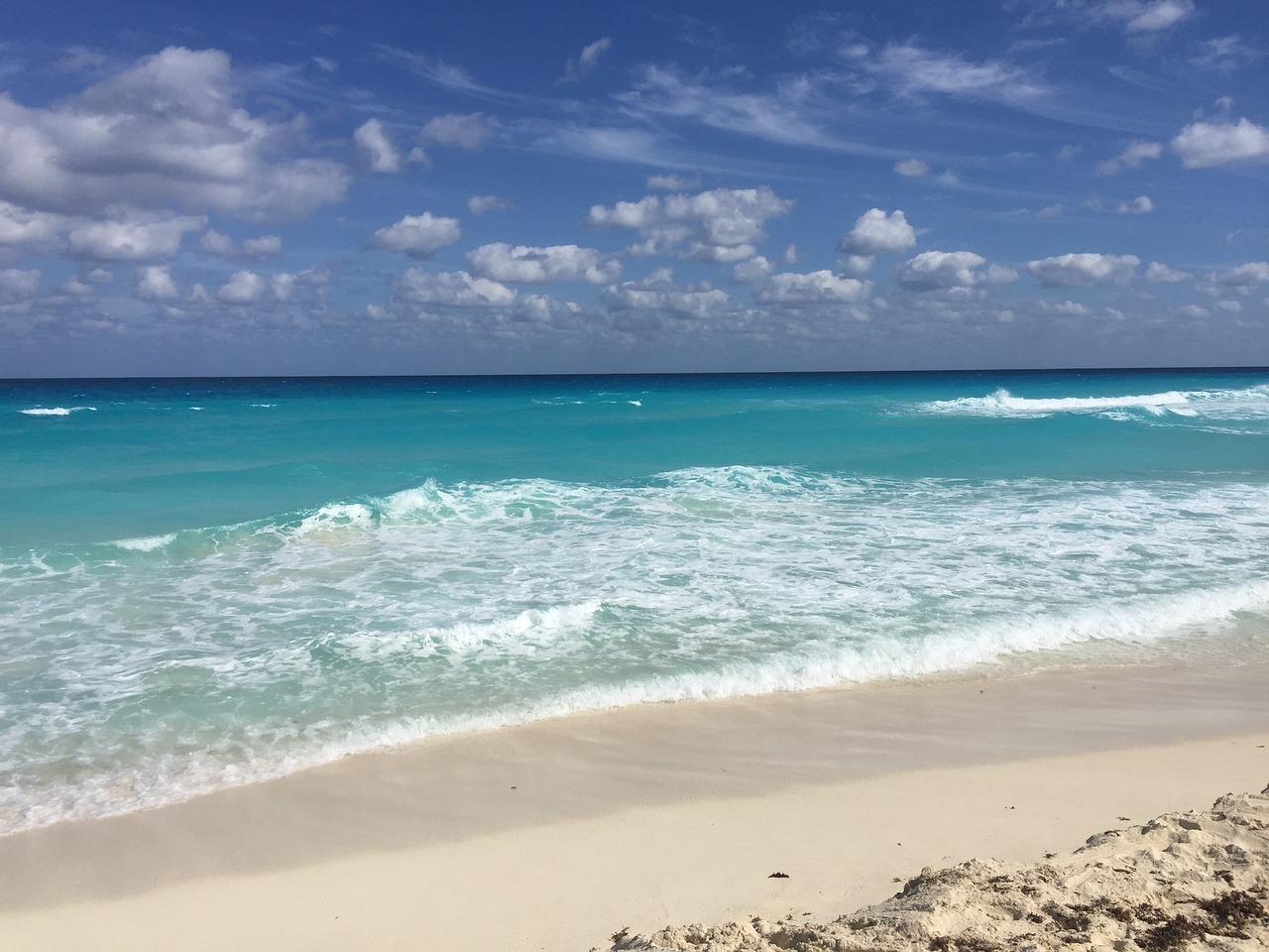 cancun beach sea free photo