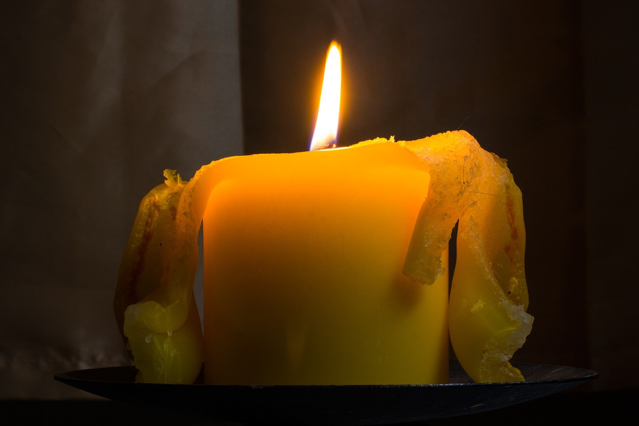 candle flame yellow free photo