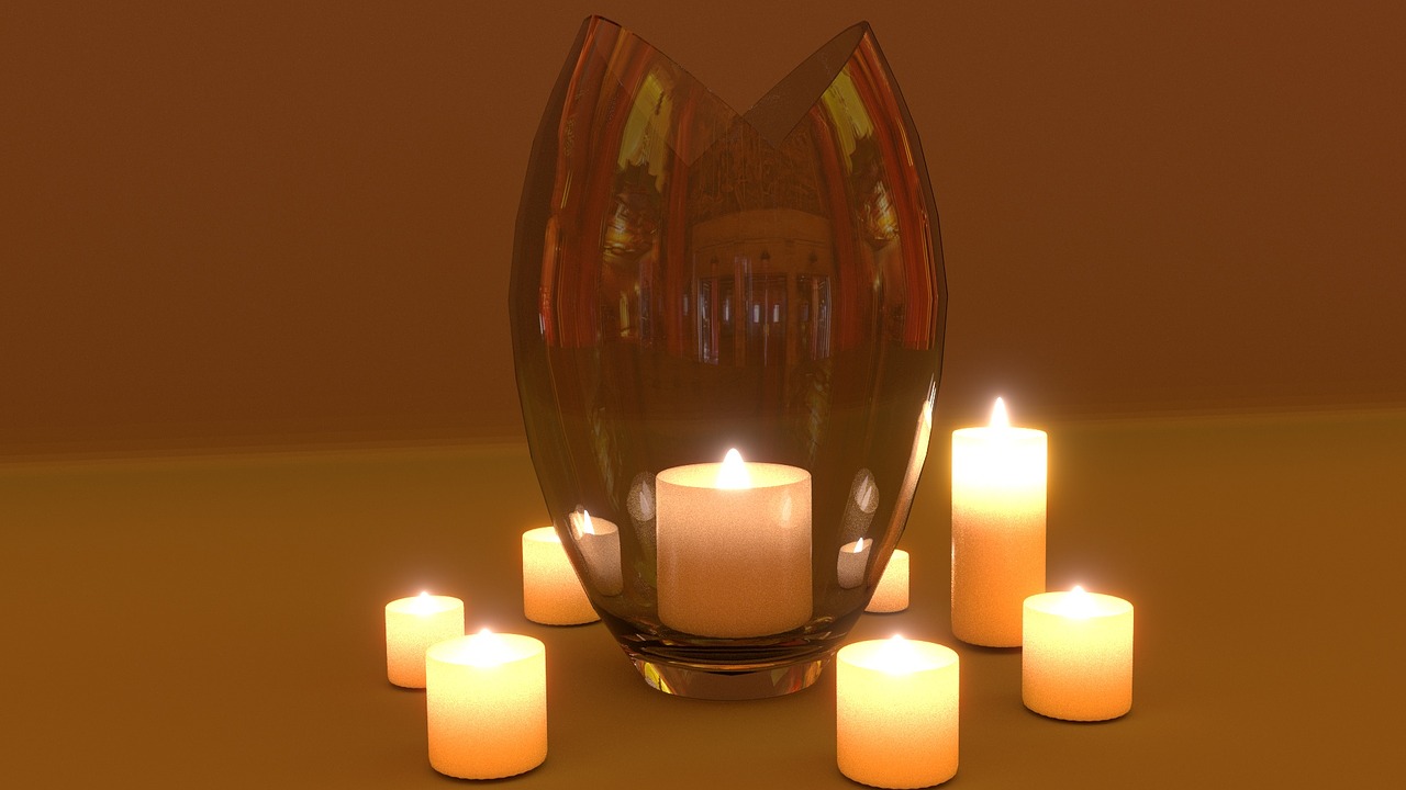 candle light render free photo