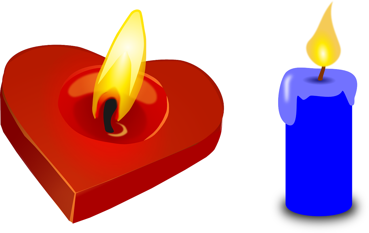 candle heart valentine free photo