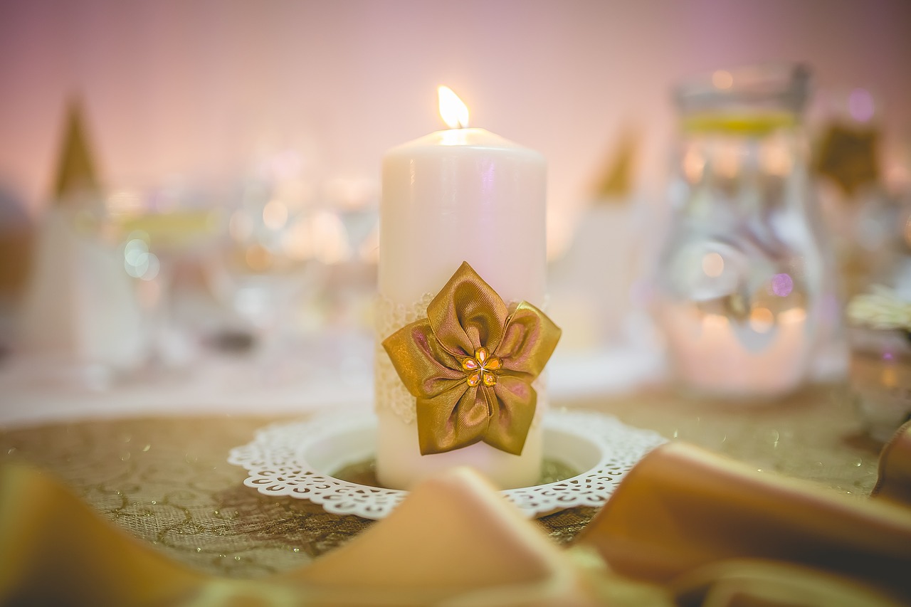 candle svadobna decorated free photo