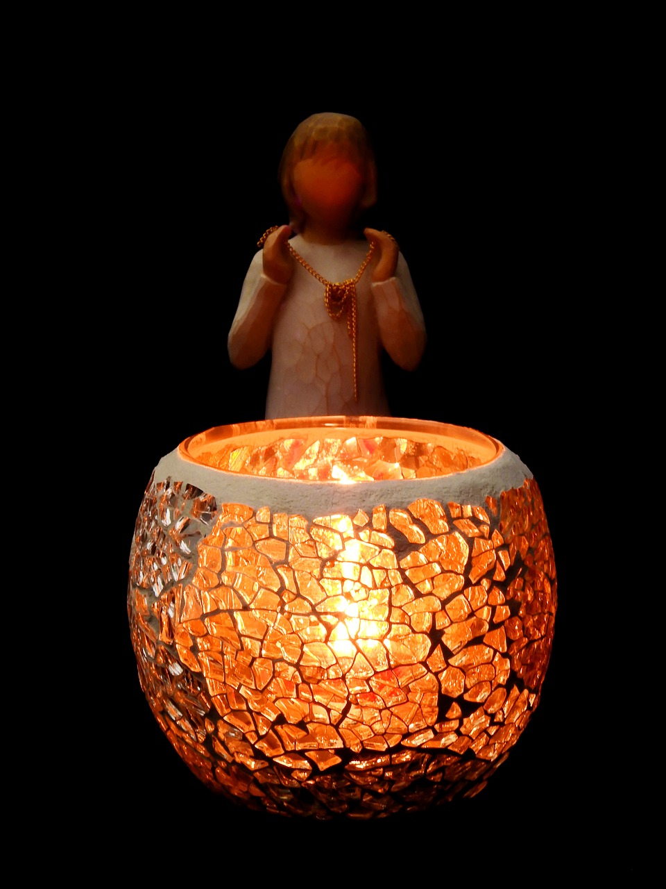 candle tealight vessel free photo