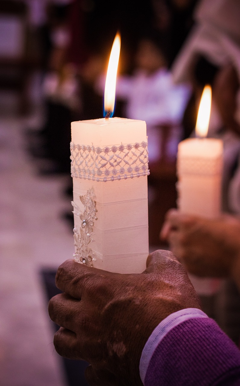 candle light baptism free photo