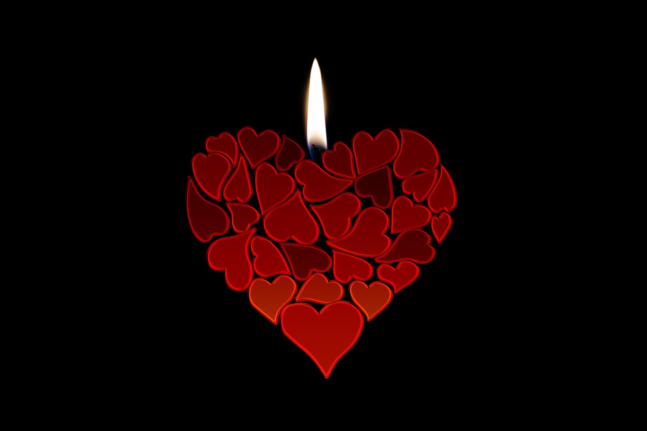 candle heart love free photo