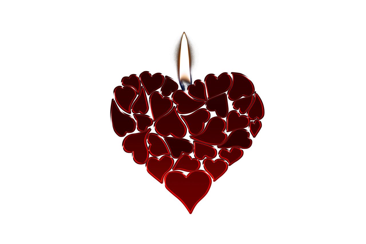 candle heart love free photo