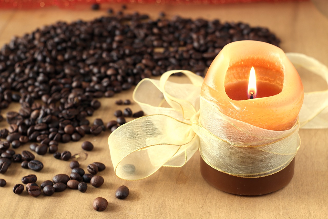 candle the aroma of coffee coffee free photo